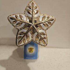 Gold and White Star Ornament